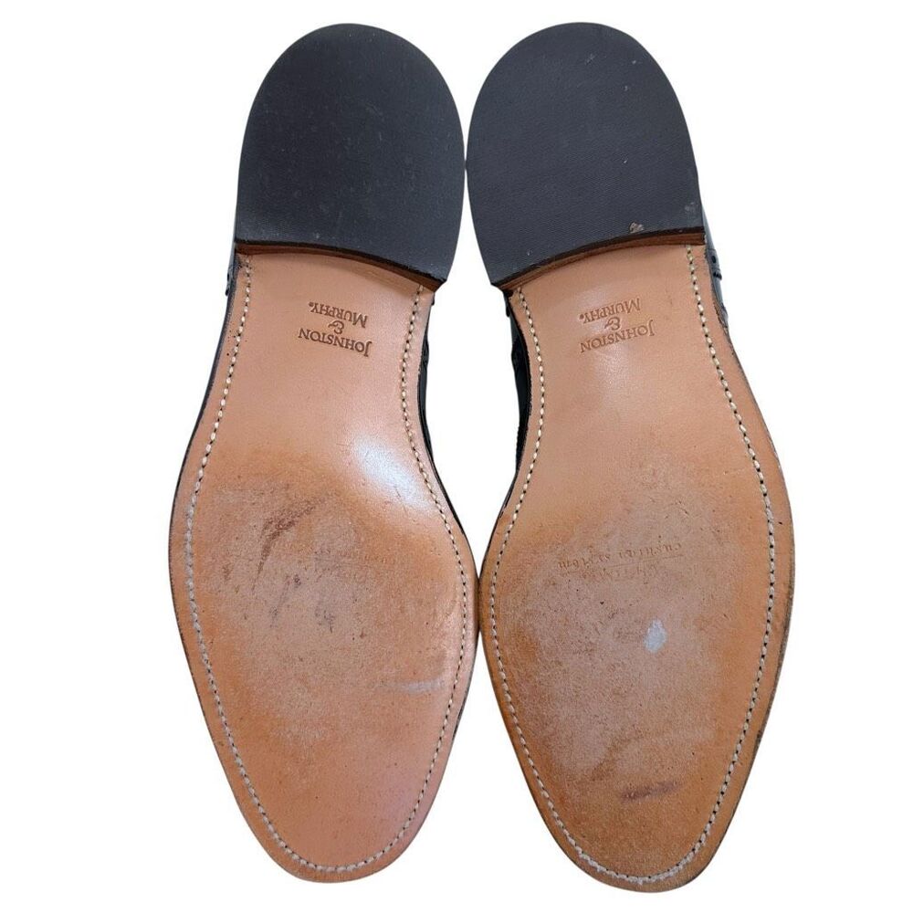 Johnston & Murphy Optima Black Leather Wing Tip Brogue Men's Size 10.5 - Picture 6 of 9